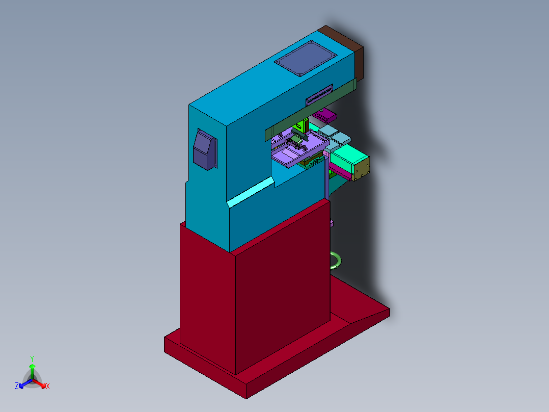 工作台左右穿梭双色印刷机