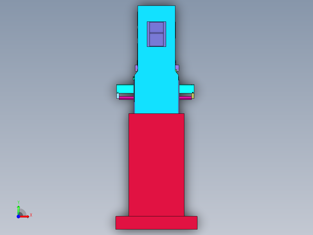 工作台左右穿梭双色印刷机前视图