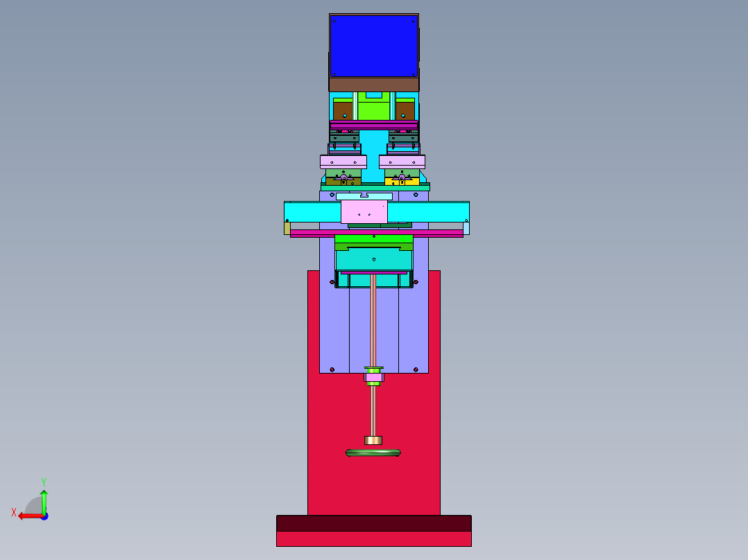 工作台左右穿梭双色印刷机后视图