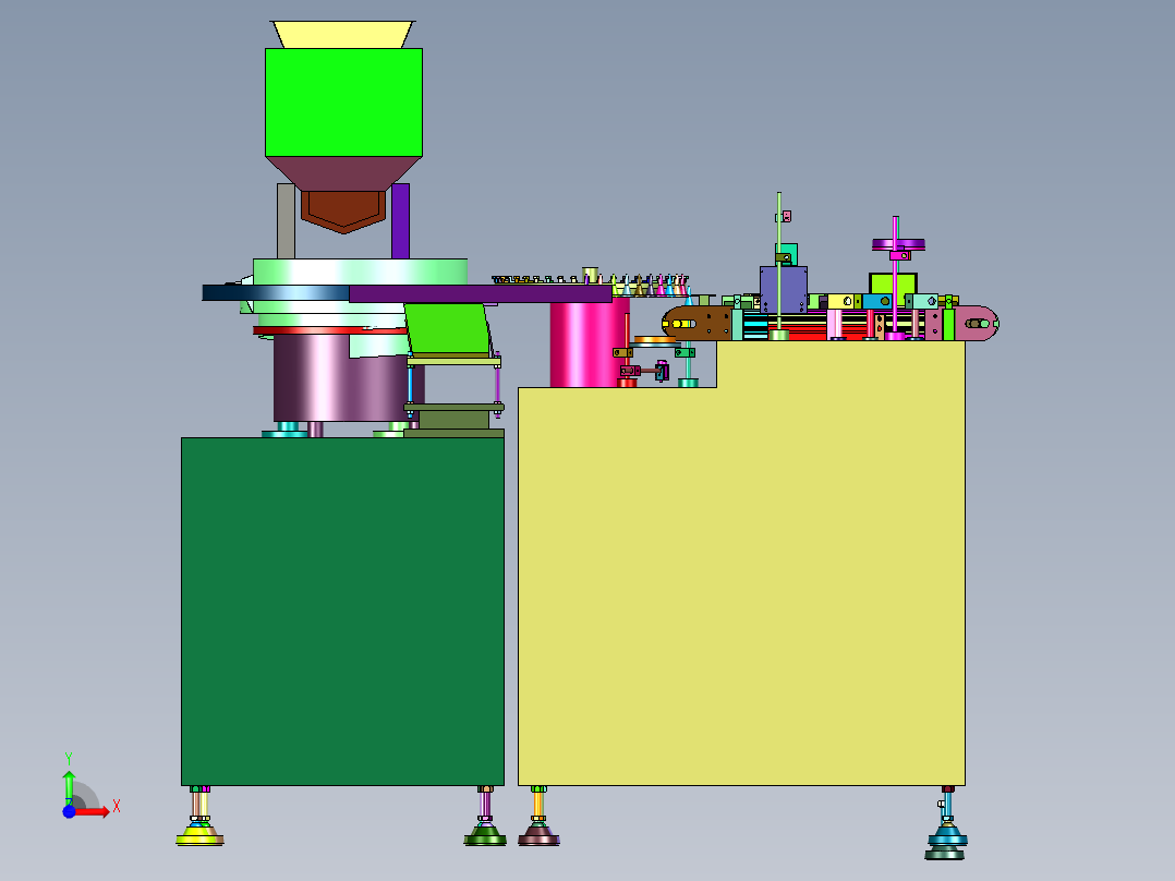 塑料杯连续供料拍照机前视图