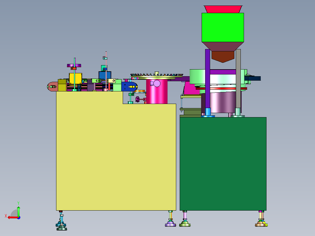 塑料杯连续供料拍照机后视图