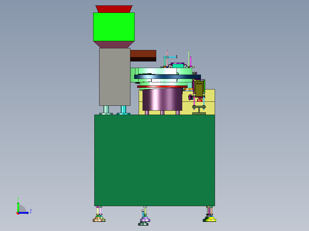 塑料杯连续供料拍照机左视图
