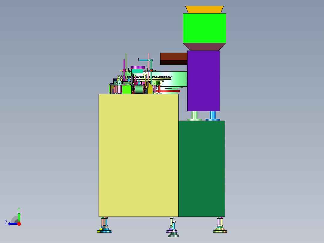 塑料杯连续供料拍照机右视图