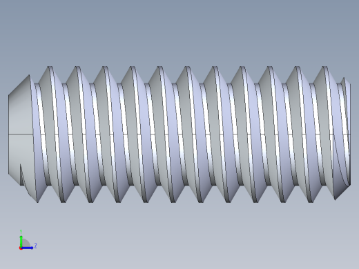 UNC 平头紧定螺钉-UNC SET SCREW 0.250 x0.625.STEP左视缩略图
