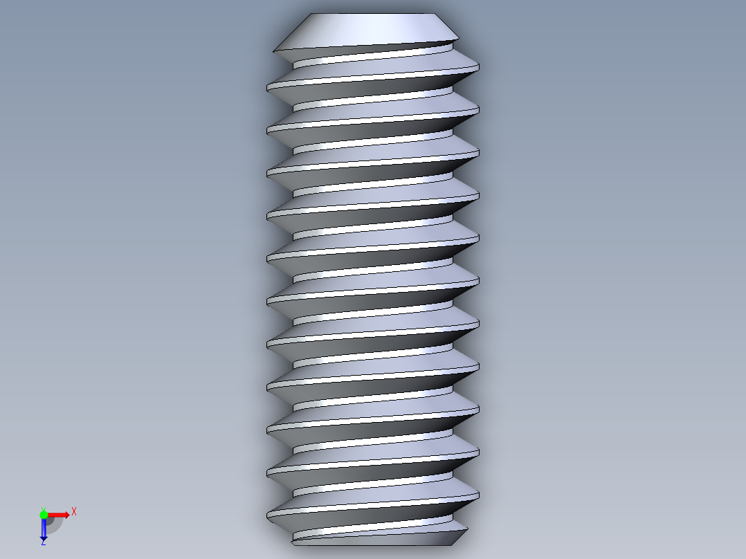 UNC 平头紧定螺钉-UNC SET SCREW 0.250 x0.625.STEP俯视图
