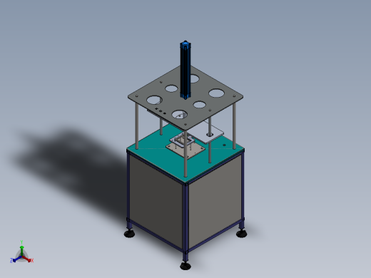 半自动吸塑密封机正等轴测缩略图