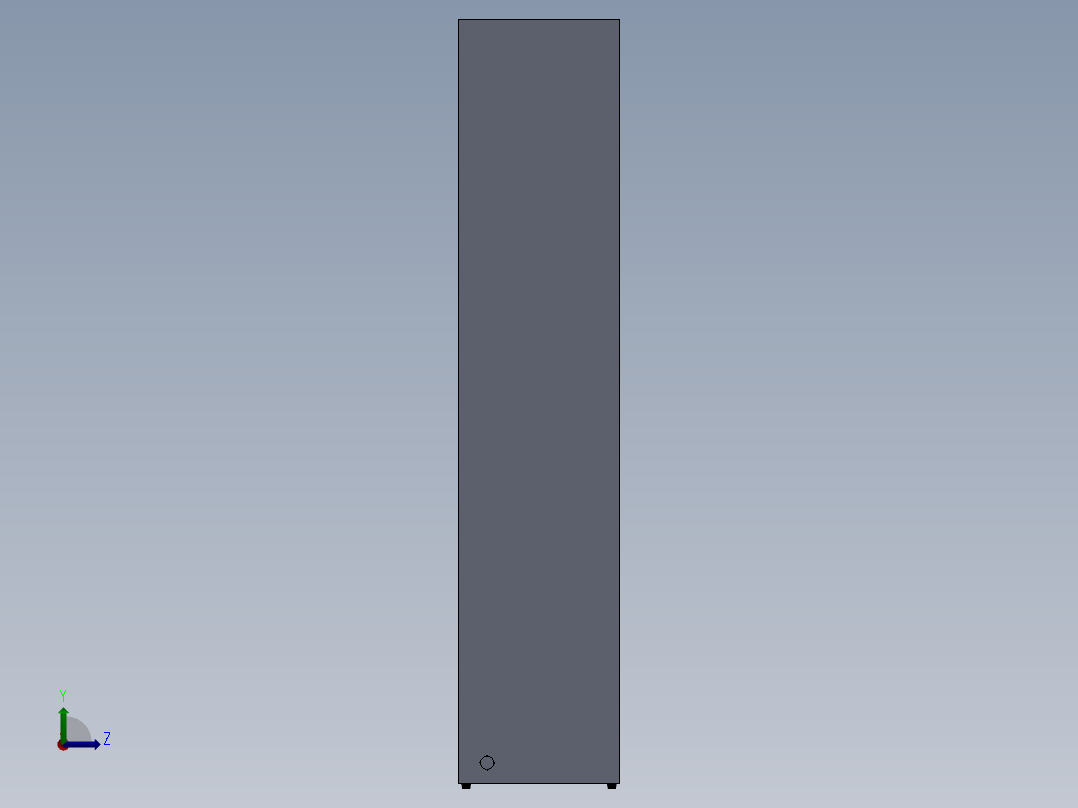 19英寸1U经济型机柜左视图