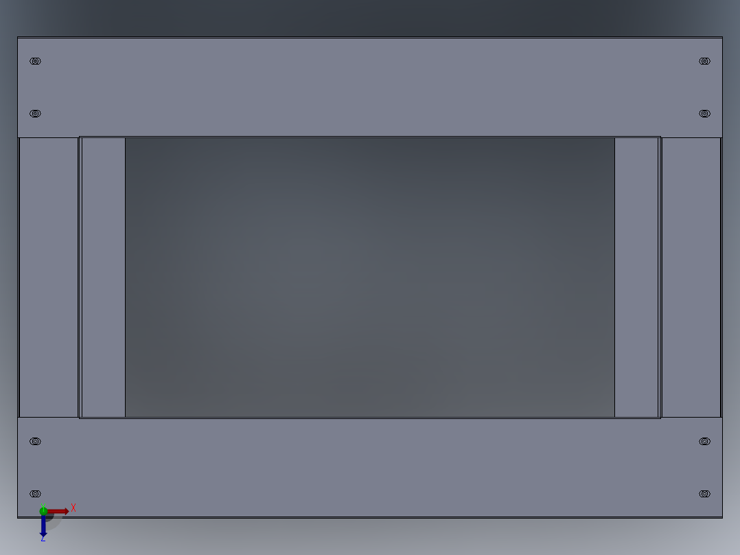 19英寸1U经济型机柜俯视图