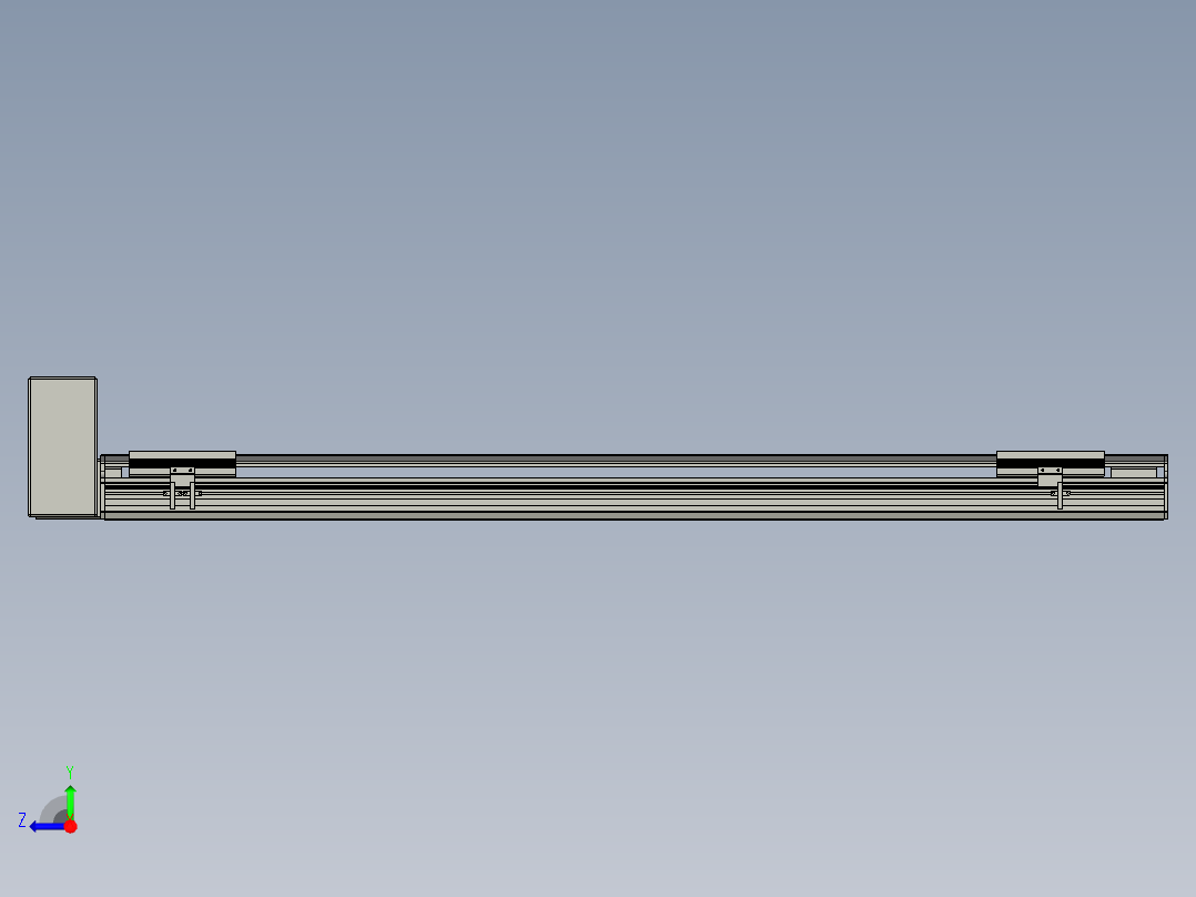 直线模组LHB17-L40-S1200-RU设计图纸右视图