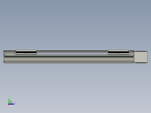 直线模组LHB17-L40-S650-L(B)设计图纸左视缩略图