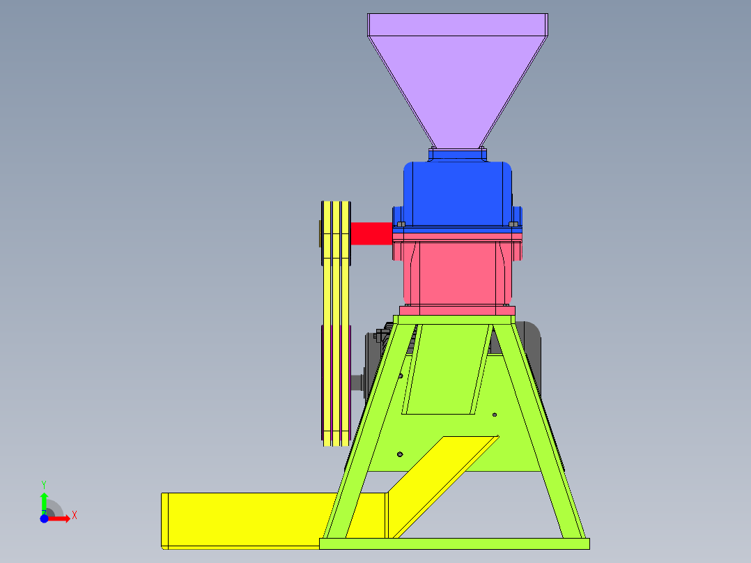 饲料粉碎机设计含三维SW模型=1297939==500前视图