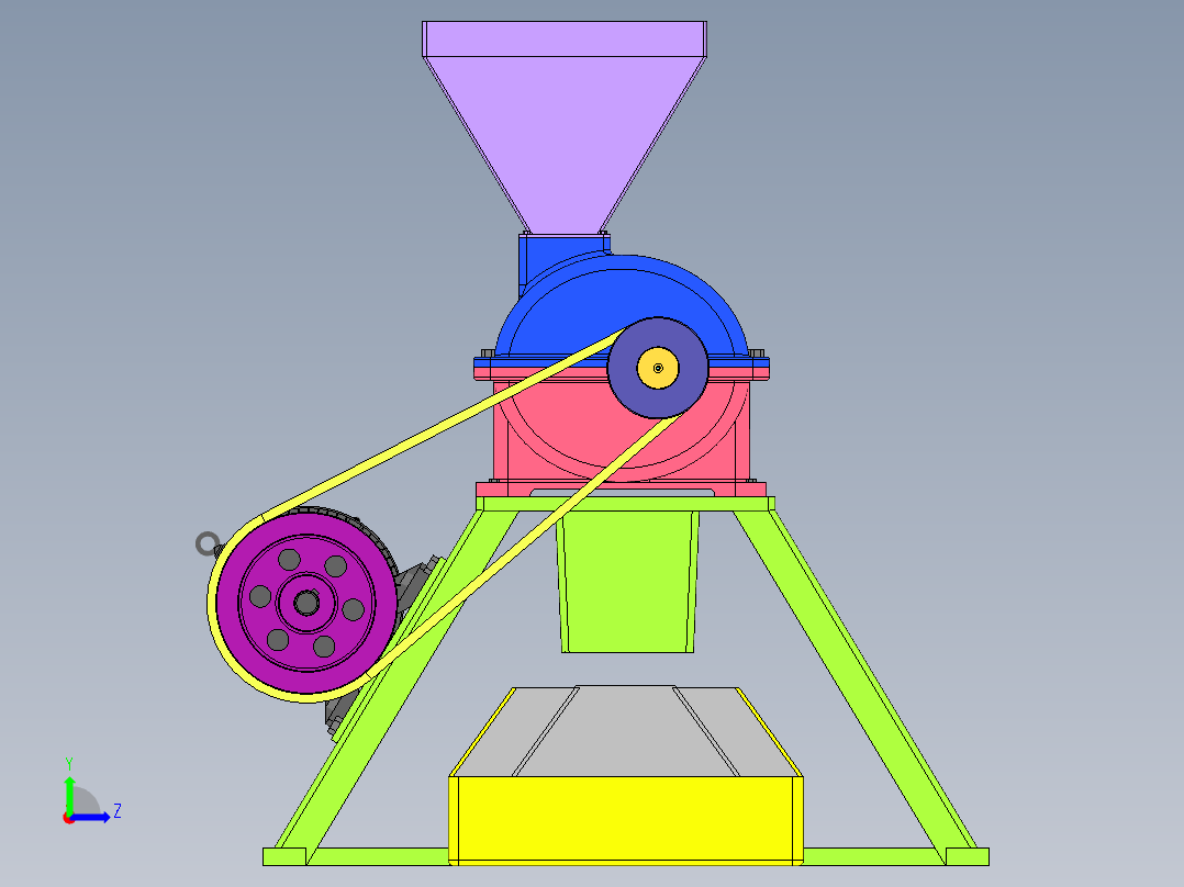 饲料粉碎机设计含三维SW模型=1297939==500左视图