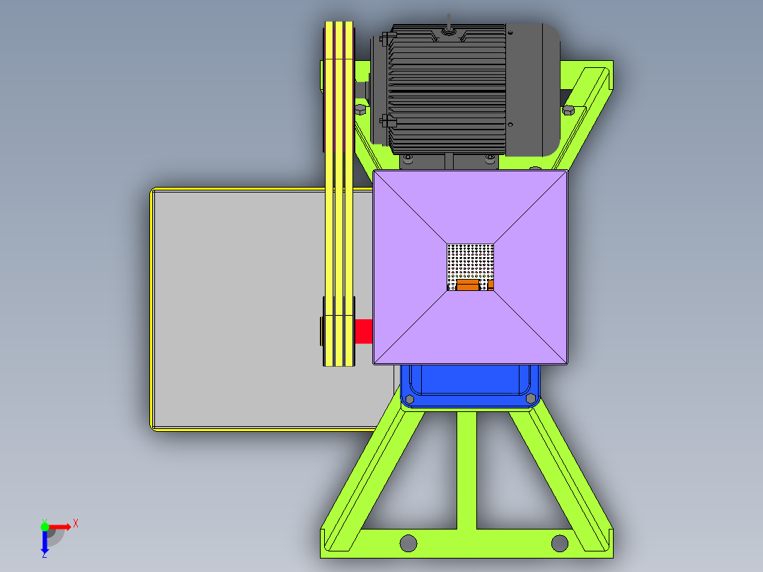 饲料粉碎机设计含三维SW模型=1297939==500俯视图