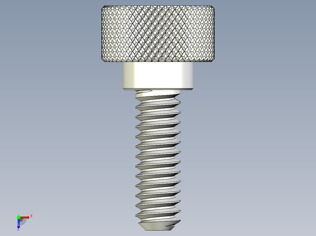 滚花指旋螺钉-M1.6 x 6mm俯视图