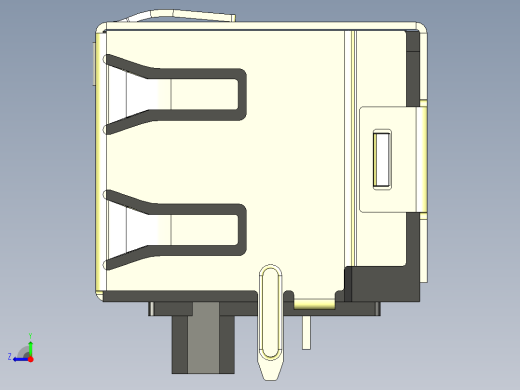 RJ45模块插孔连接右视缩略图
