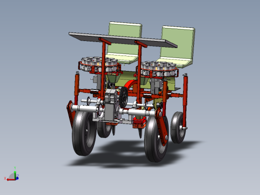 自走式蔬菜移栽机三维模型