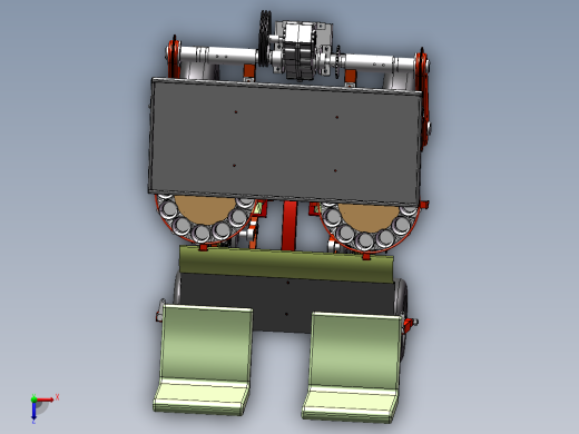 自走式蔬菜移栽机三维模型俯视缩略图
