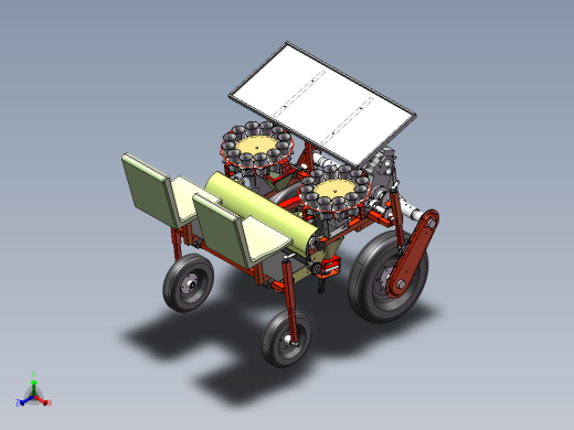 自走式蔬菜移栽机三维模型正等轴测缩略图