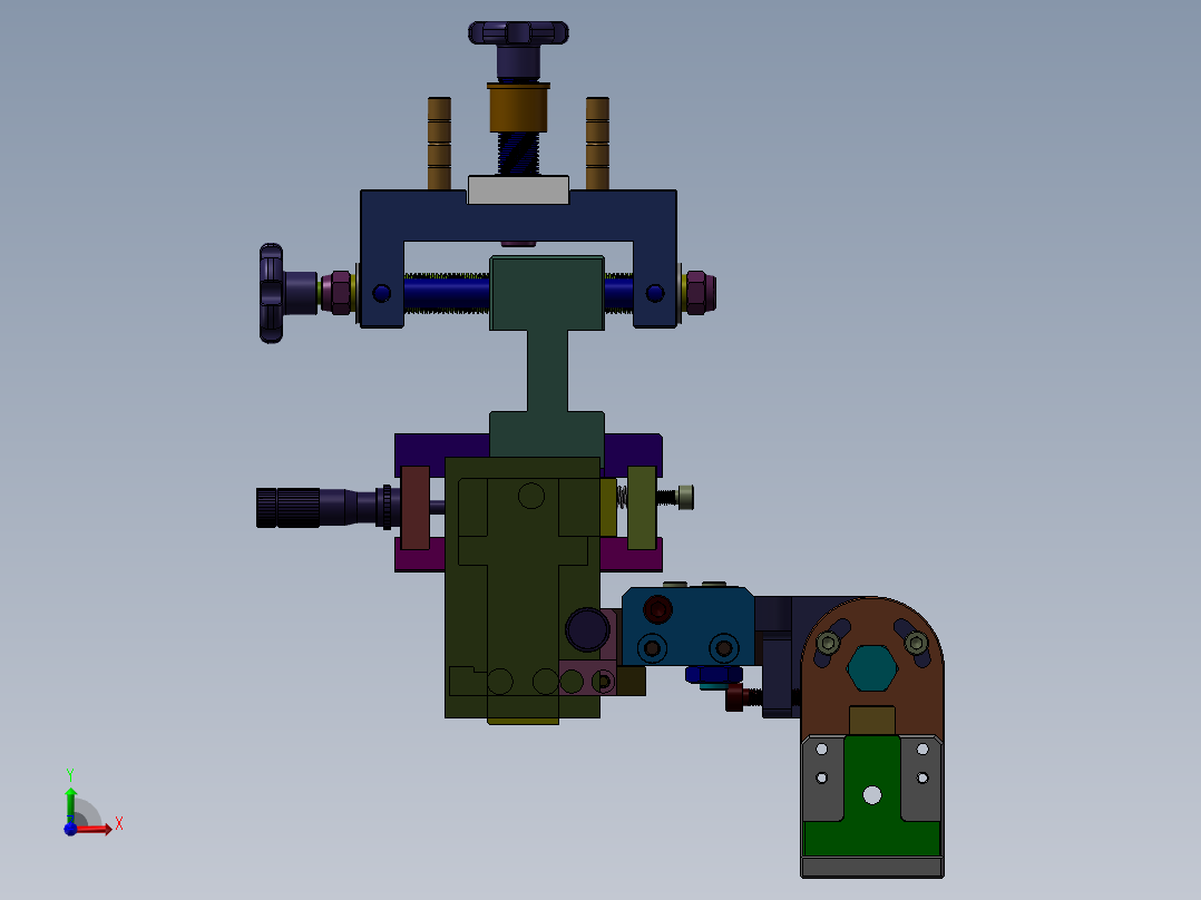 CCD支架自由度调节机构前视图