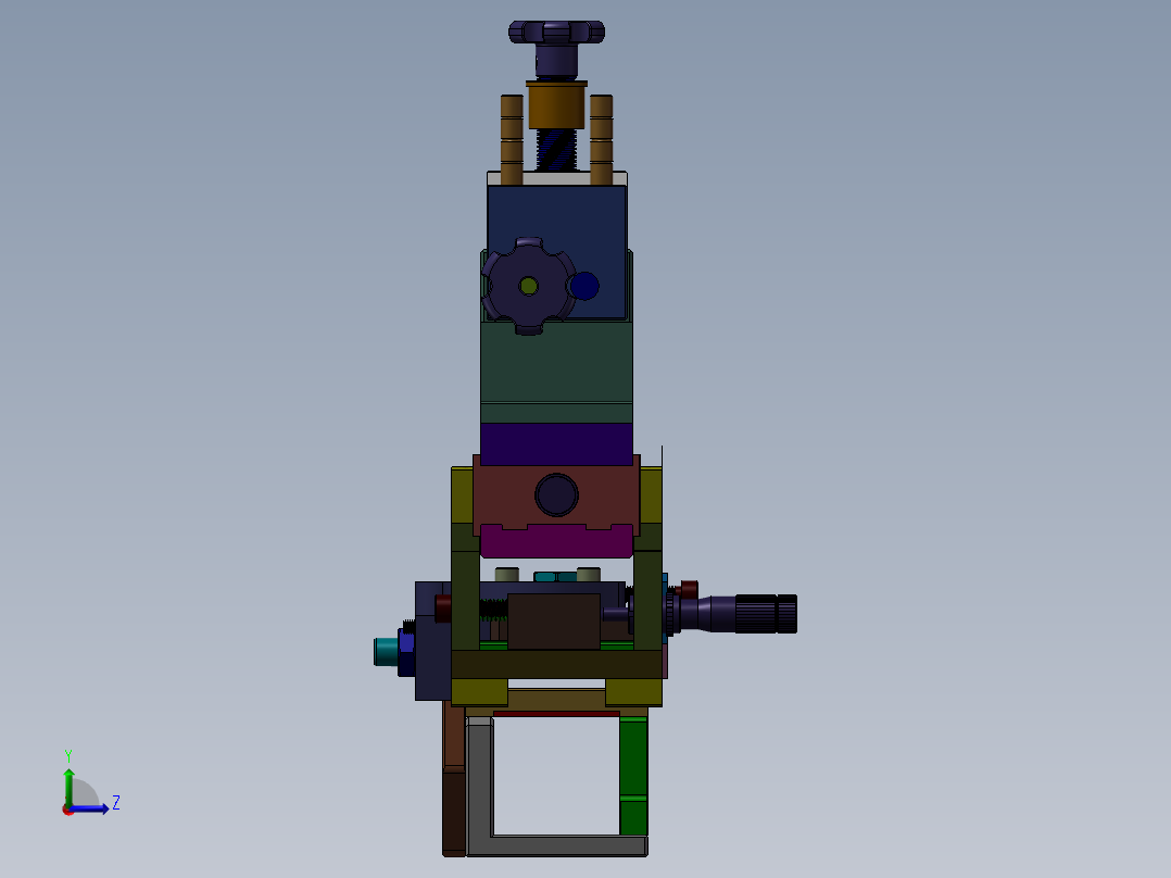 CCD支架自由度调节机构左视图