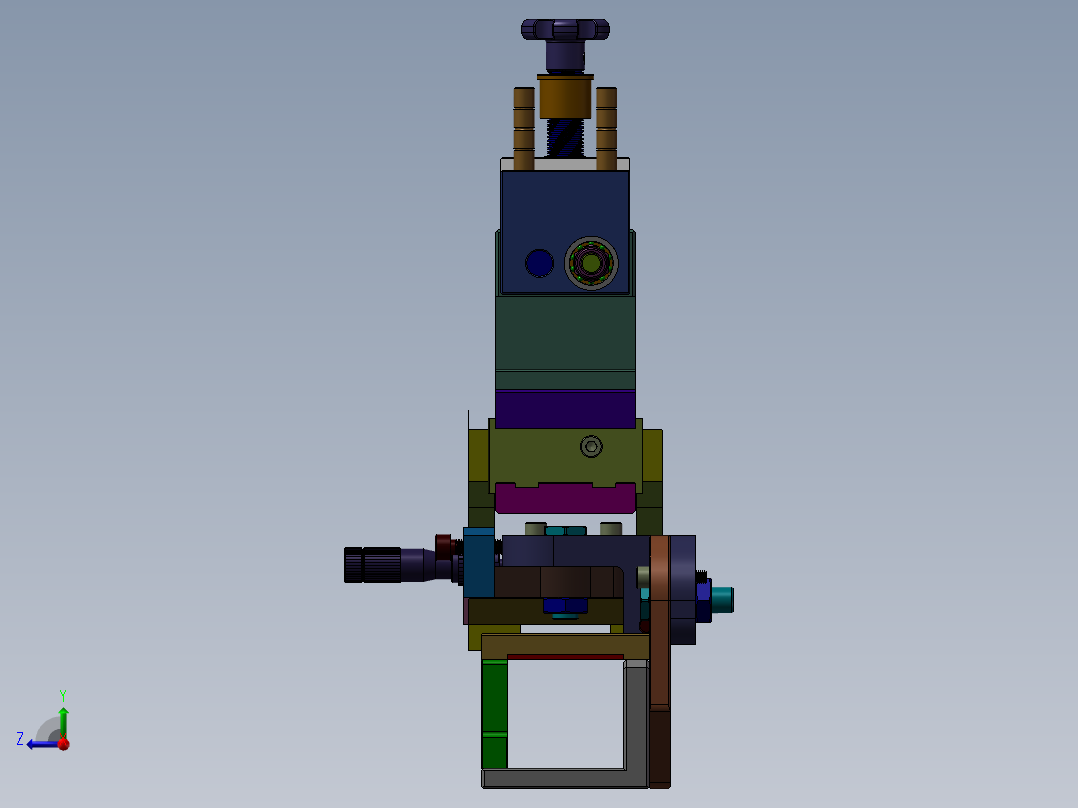 CCD支架自由度调节机构右视图