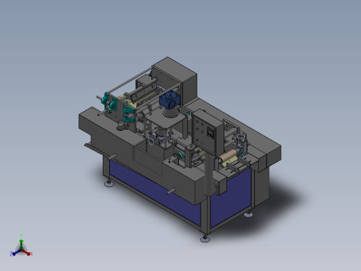 异形木板滚涂机正等轴测缩略图