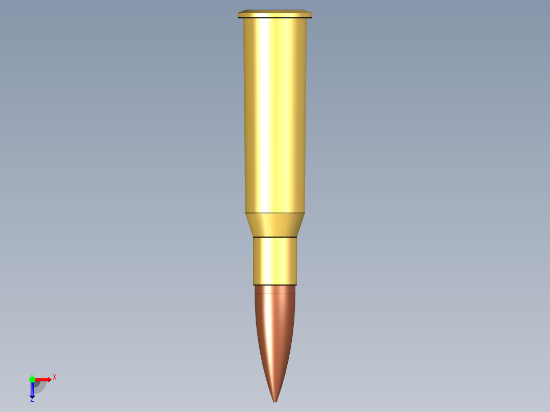 7,62x54R莫辛纳甘 M9130弹药俯视图