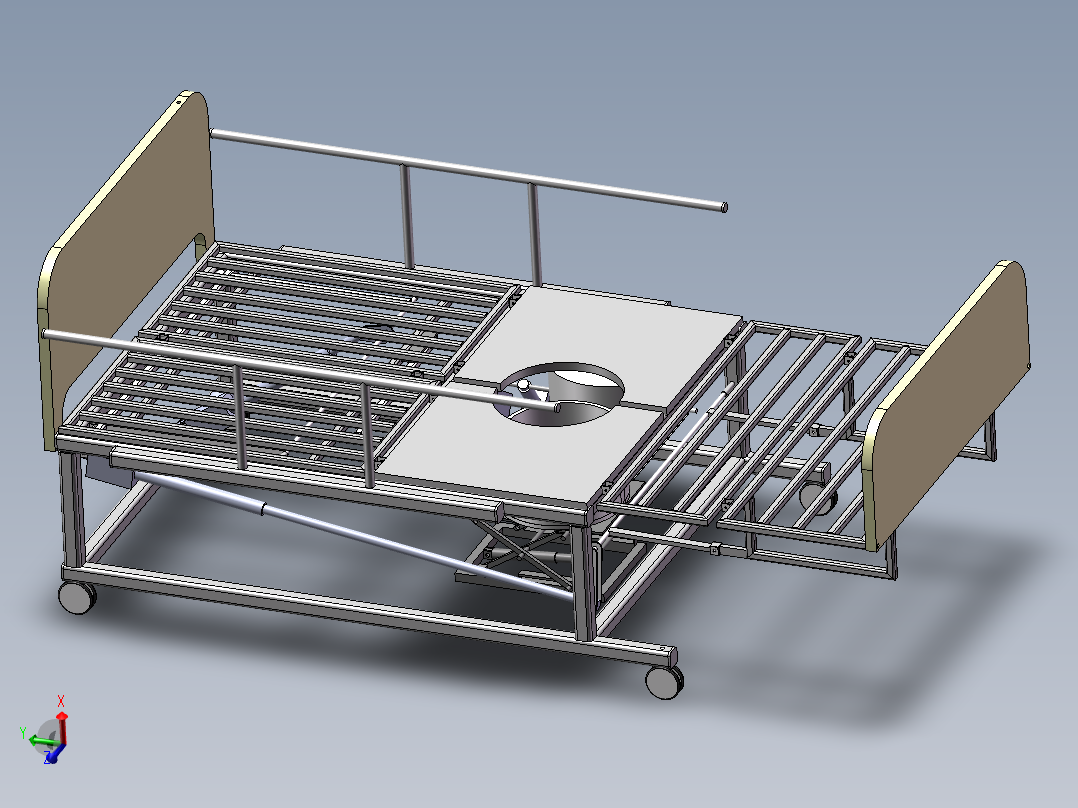 最新护理床 兼职 SW+CAD
