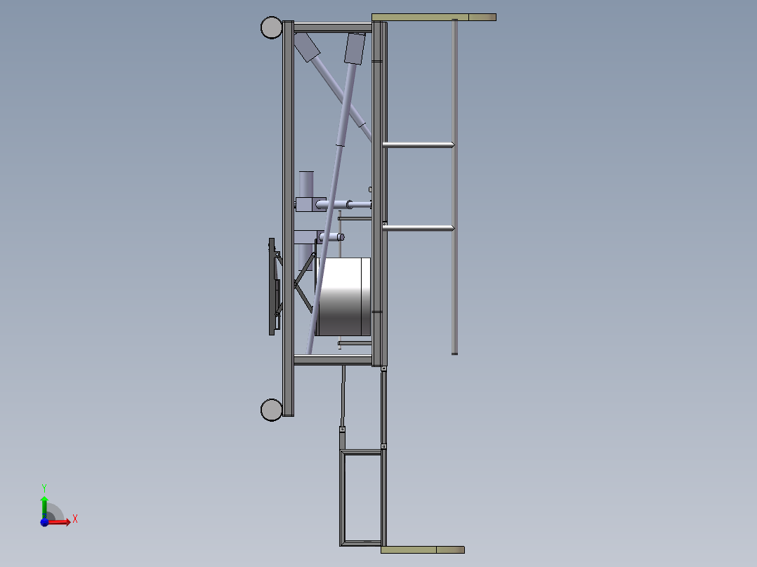 最新护理床 兼职 SW+CAD前视图