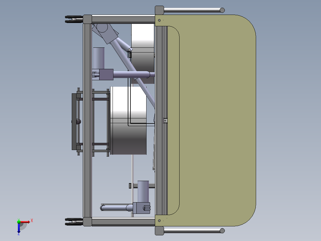 最新护理床 兼职 SW+CAD俯视图