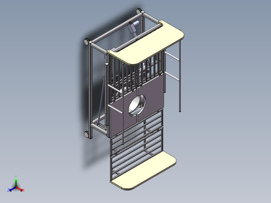 最新护理床 兼职 SW+CAD正等轴测图
