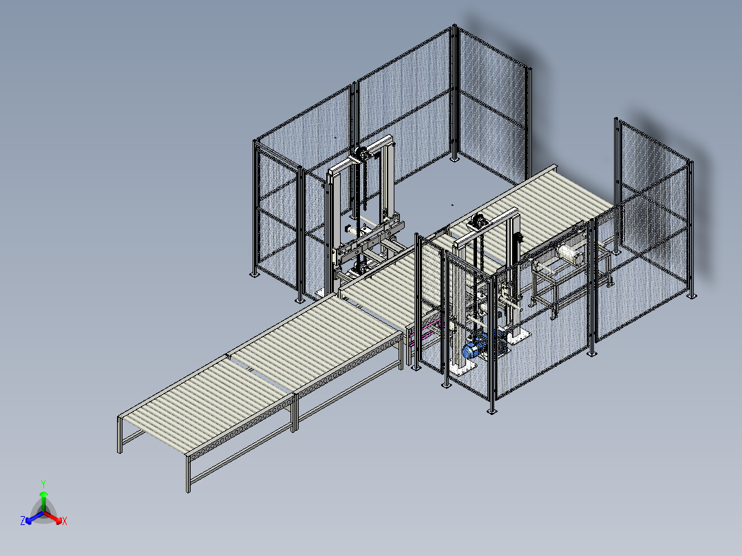 包装码垛机后视图