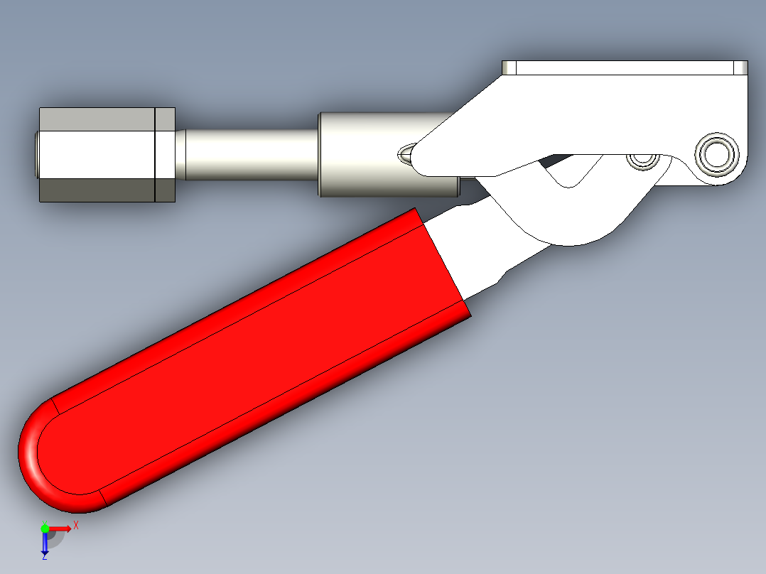 推拉式夾鉗SSP(E)-3D多系列多零件图纸模型俯视图