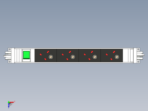 型材-KJN POWER STRIP X 4 WITH SWITCH KJN90600俯视缩略图