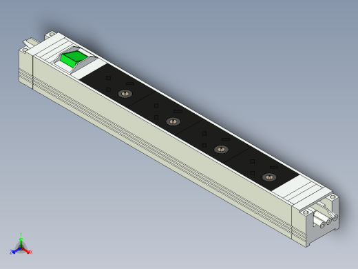 型材-KJN POWER STRIP X 4 WITH SWITCH KJN90600正等轴测缩略图