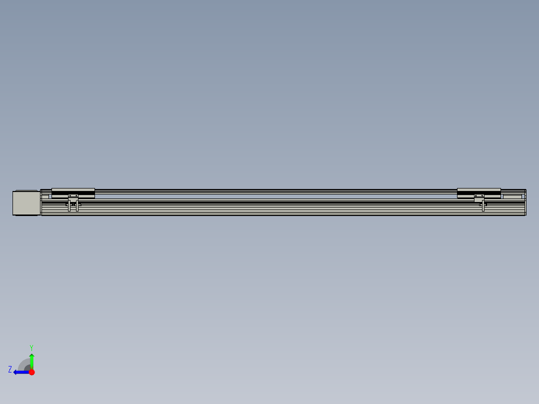 直线模组LHB17-L40-S1400-R(B)设计图纸右视图