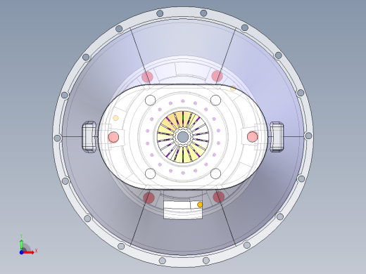汽车膜片弹簧离合器CATIA建模图前视缩略图
