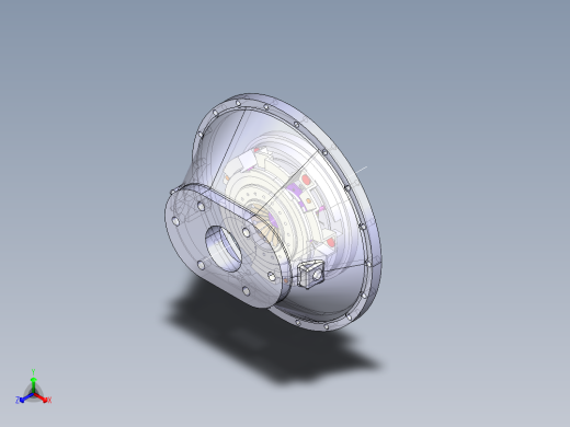 汽车膜片弹簧离合器CATIA建模图正等轴测缩略图