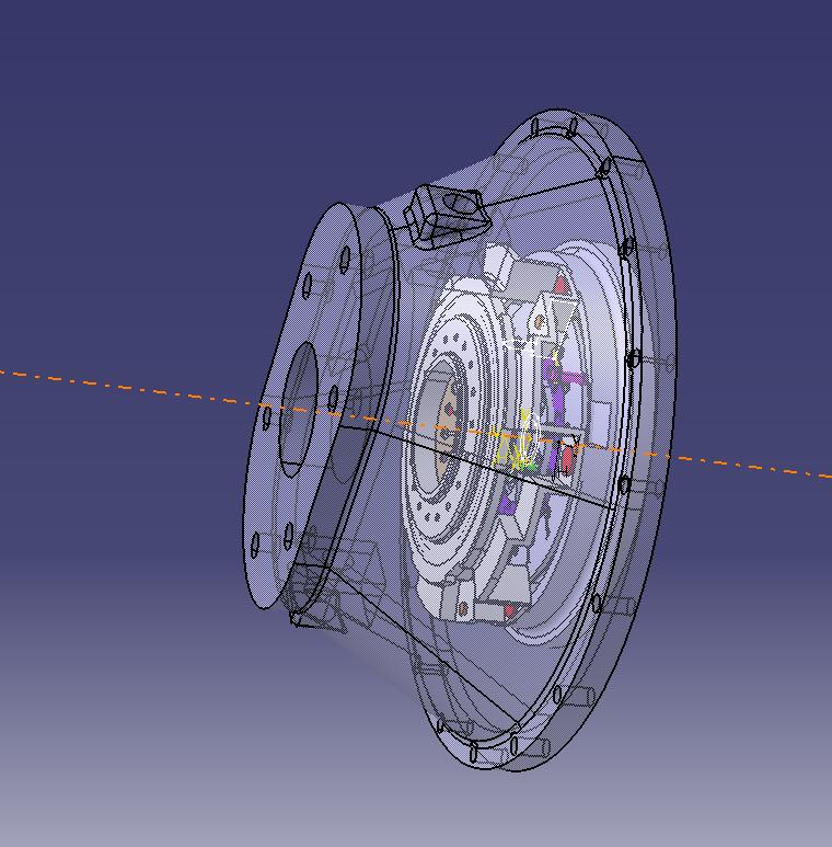汽车膜片弹簧离合器CATIA建模图