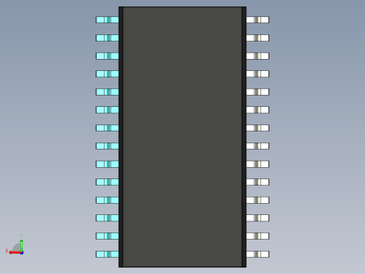 元器件3D封装SOIC28X49后视缩略图