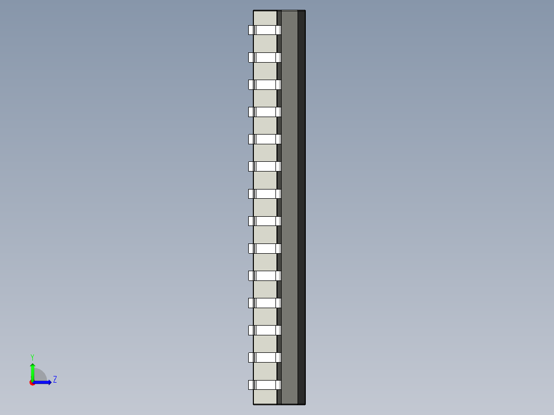 元器件3D封装SOIC28X49左视图
