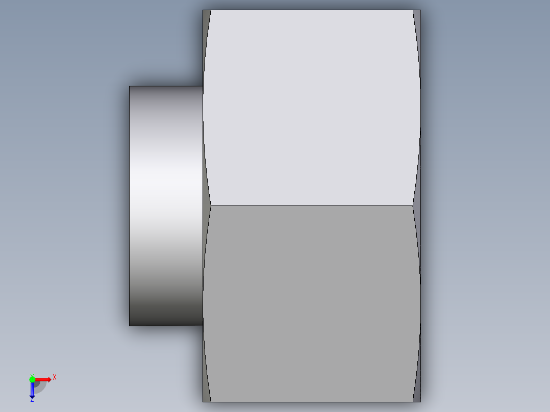 卡套式工业通用硬管接头EO_Blanking_plug_with_nut_for_cones_VKAM22LCF俯视图
