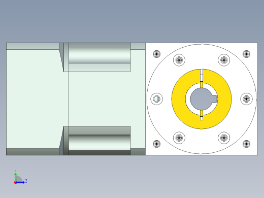 换向器PW90双边锁紧 PLX90-L1 19-70-90-M6.stp左视缩略图