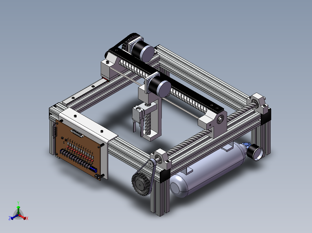 台面轴承传动机构sw20正等轴测图