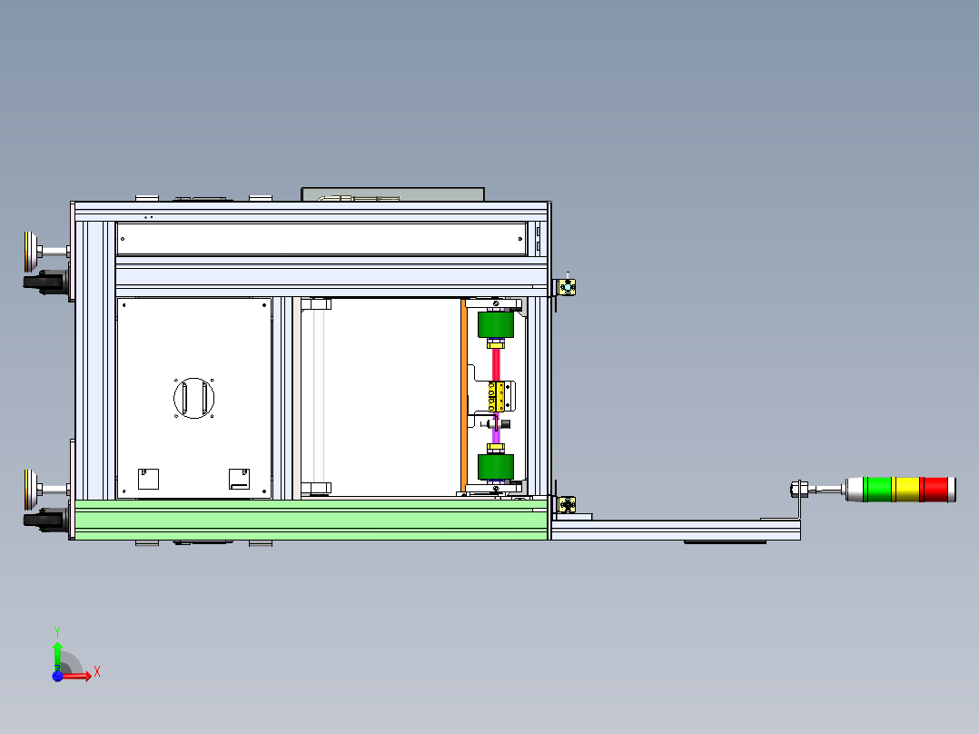 输送线自动升降机sw17可编辑前视图
