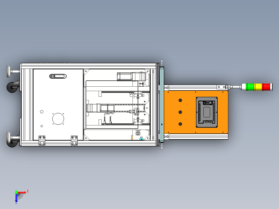 输送线自动升降机sw17可编辑俯视图