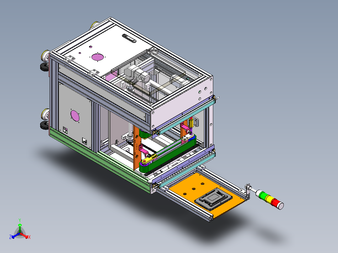 输送线自动升降机sw17可编辑正等轴测图