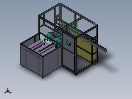液晶面板 搬运抽检设备sw10可编辑正等轴测缩略图