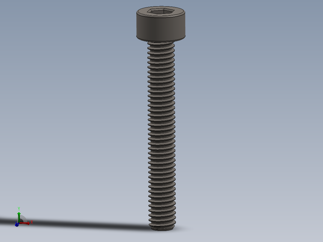 Screw_DIN_912_M2.5x18F_A2.SLDPRT公制内六角螺钉主视图