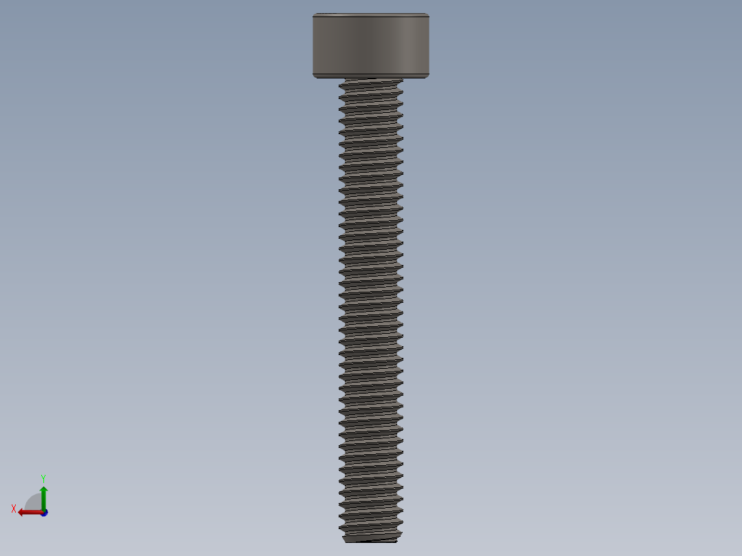 Screw_DIN_912_M2.5x18F_A2.SLDPRT公制内六角螺钉后视图